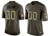 Nike Youth Pittsburgh Steelers Customized Olive Camo Salute To Service Veterans Day Limited Jersey